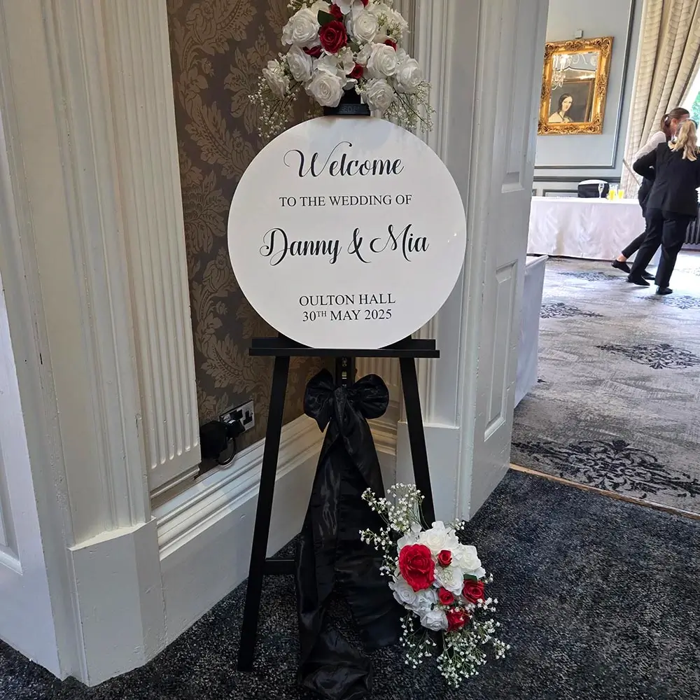 Sophisticated Black and White Wedding Styling for Mia and Danny at Oulton Hall Hotel